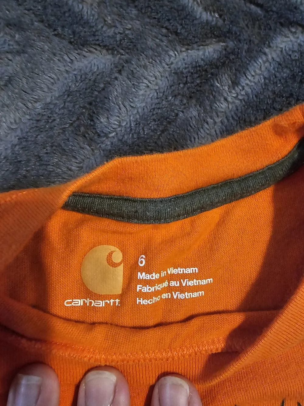 Carhartt Boys Size 6 Orange Elk Graphic Short Sleeve T-Shirt Hunting Outdoors